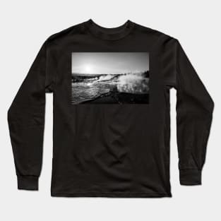 Geothermal Area Iceland B&W Long Sleeve T-Shirt